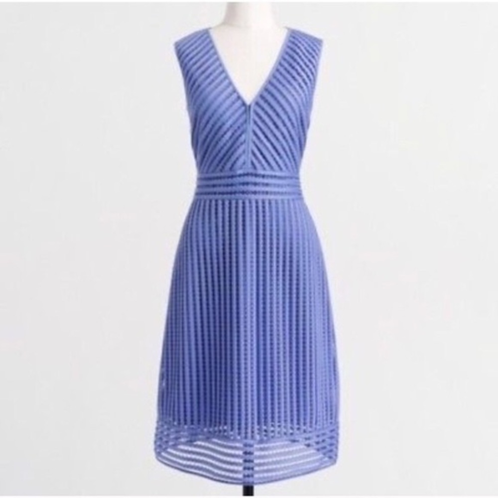 J crew Striped eyelet dress NWT